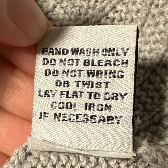 Habitat | Long Sleeve Gray Mock Neck 100% Cotton Knit Sweater - Picture 12 of 12